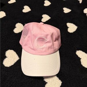 MLB Chicago Cubs Pink and White Cap